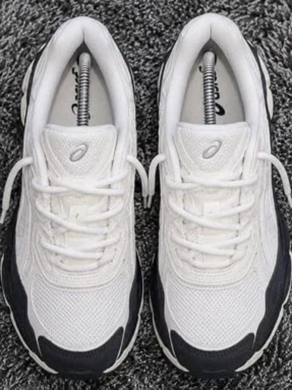 ASICS White & Black Running Sneakers